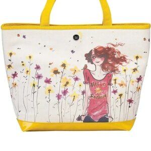 Izak Hello Sunshine 16" x 12" Canvas Tote Bag NEW NWT